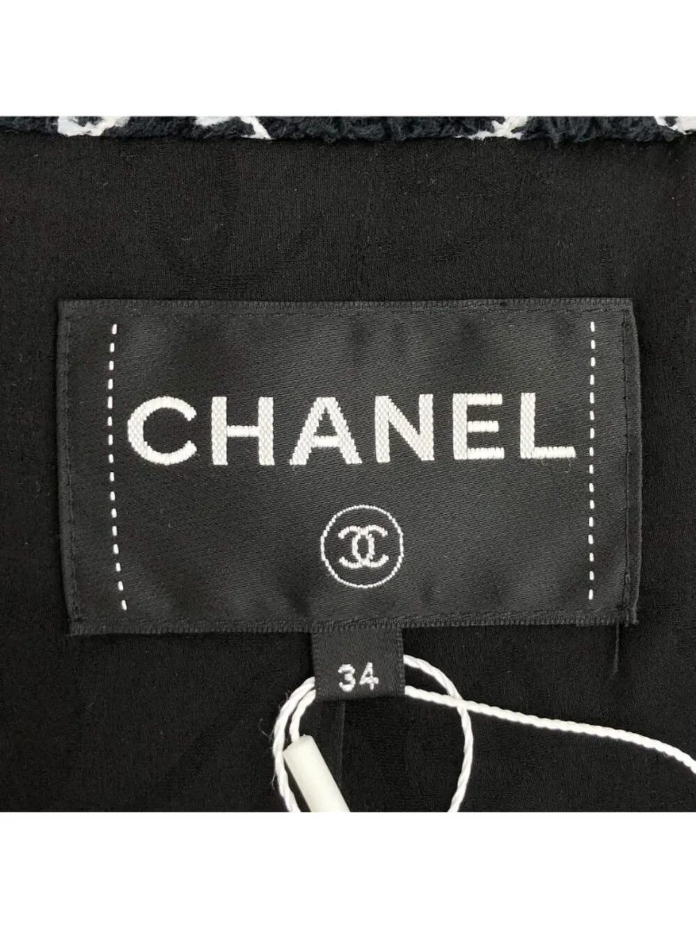 Chanel Cruise Collection Black Cotton Tweed Double-Breasted Jacket